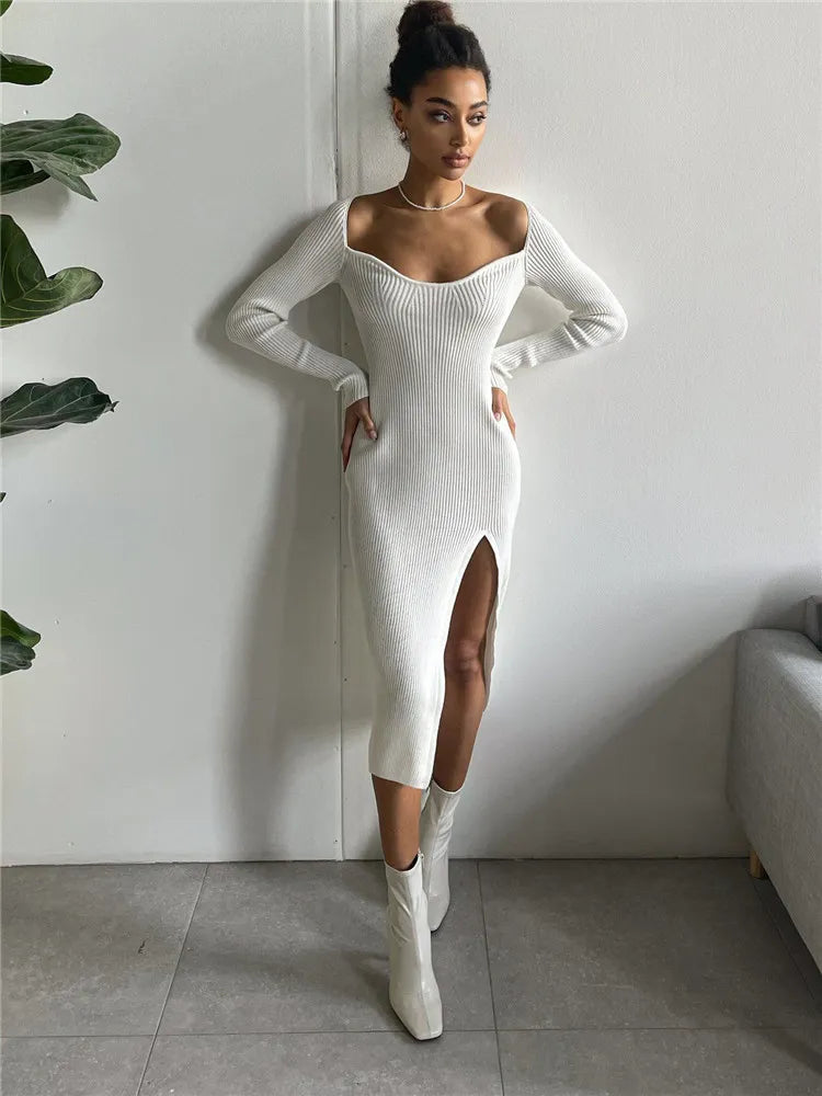 Vina Geripptes Kleid | Stilvoll & Warm