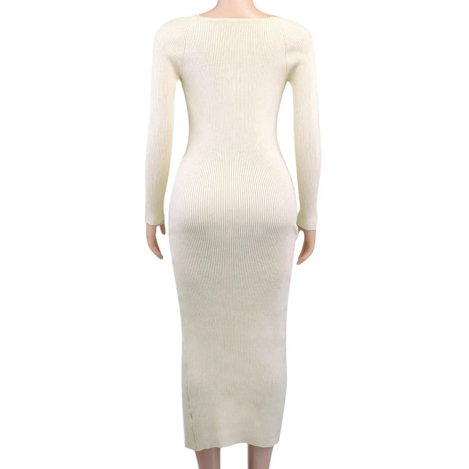 Vina Geripptes Kleid | Stilvoll & Warm