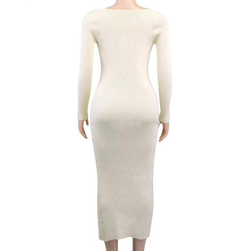 Vina Geripptes Kleid | Stilvoll & Warm