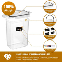 Keuken Voedselopslag Containers Set 7 stuks BPA-vrij Luchtdicht met Labels – StoreMate