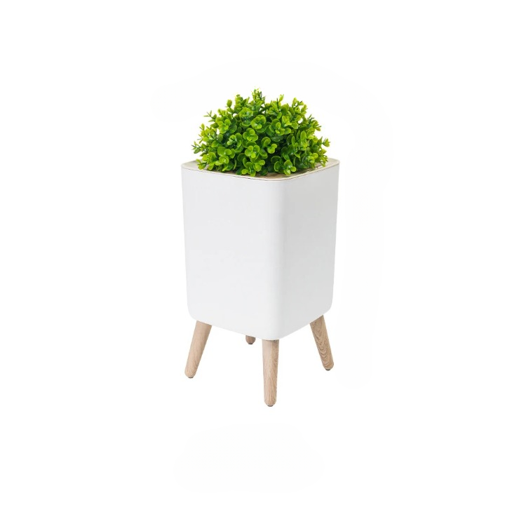 Wooden Tall Waste Bin with Push-on Lid – EcoBin