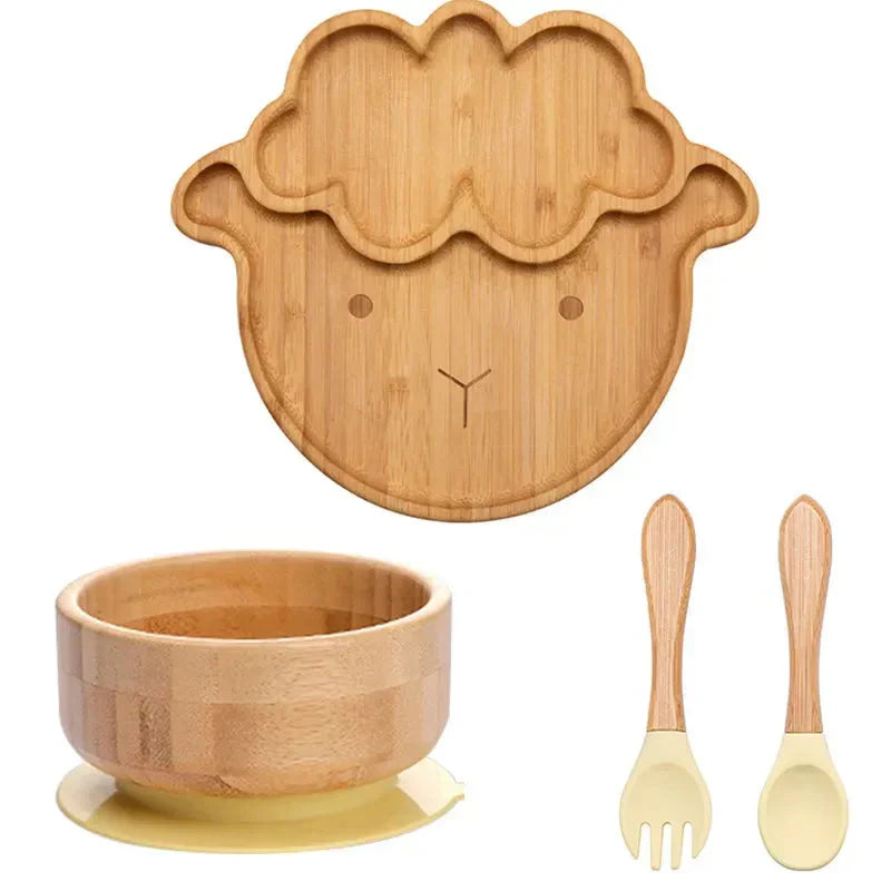 Kindergeschirr-Set mit Saugnapf - EcoFeast