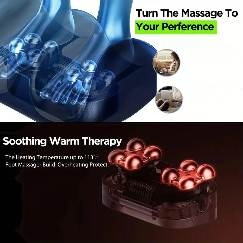Extra großer elektrischer Shiatsu-Fuß- und Wadenmassager mit Wärmefunktion – Orion