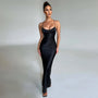 Einfarbiges Maxikleid mit Seitenschlitz – Nayla