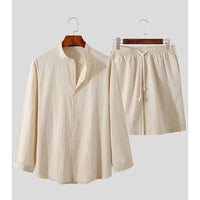 Luftiges & Stilvolles Zweiteiliges Herren-Sommer-Set mit Hemd & Shorts – Marlo