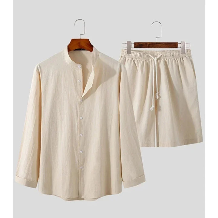 Luftiges & Stilvolles Zweiteiliges Herren-Sommer-Set mit Hemd & Shorts – Marlo