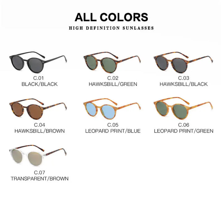 Retro-runde polarisierte Sonnenbrille - SunnyStyle