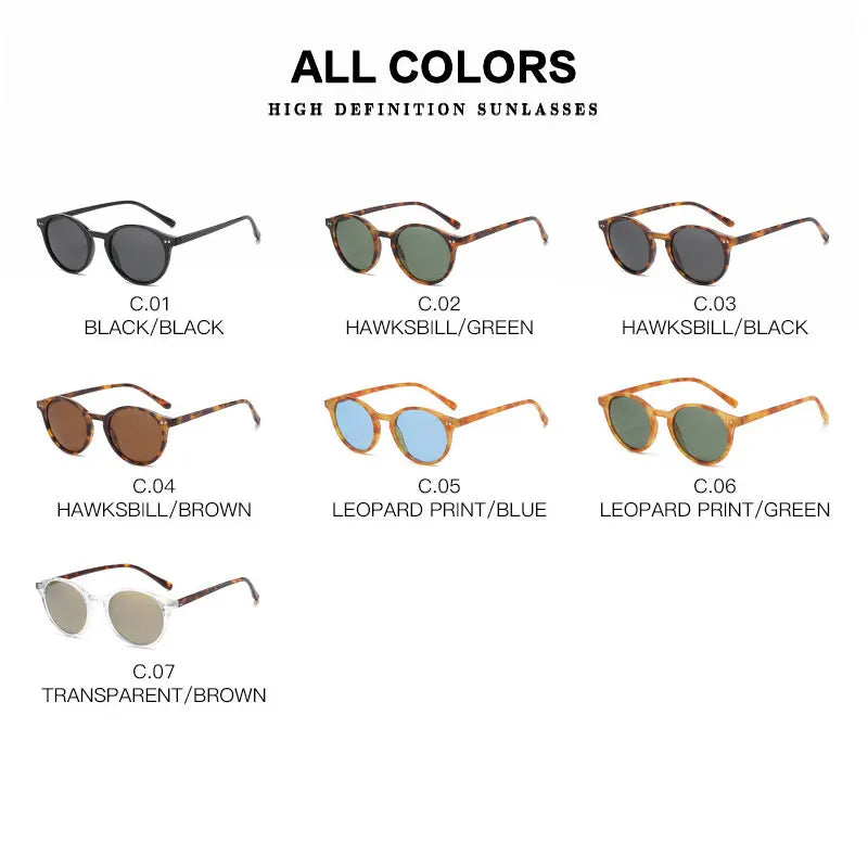 Retro-runde polarisierte Sonnenbrille - SunnyStyle