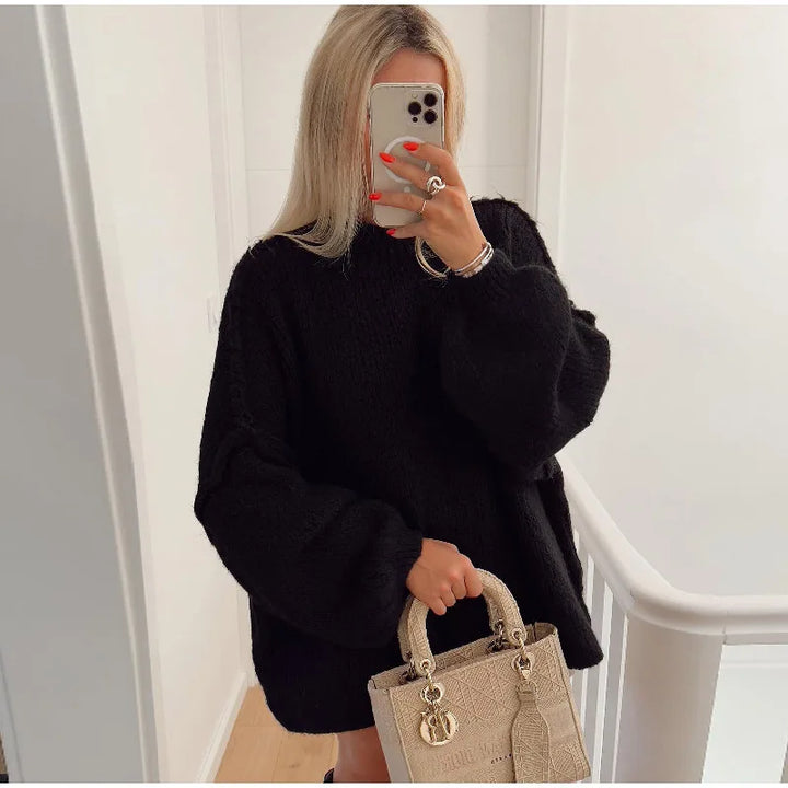 Oversized gestrickter Damenpullover - Mia