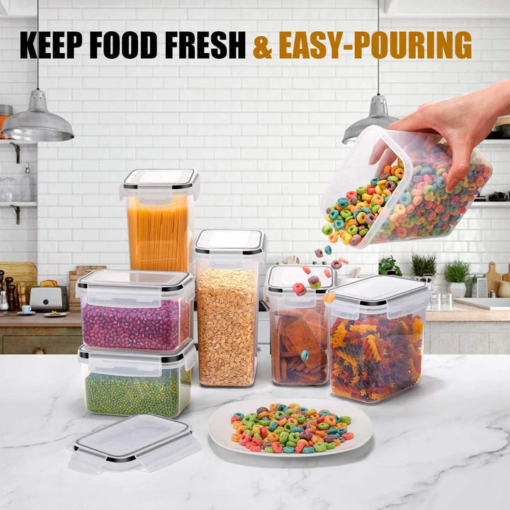 Keuken Voedselopslag Containers Set 7 stuks BPA-vrij Luchtdicht met Labels – StoreMate