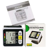 Digitales Handgelenk-Blutdruckmessgerät mit LCD-Display – PulseTrack