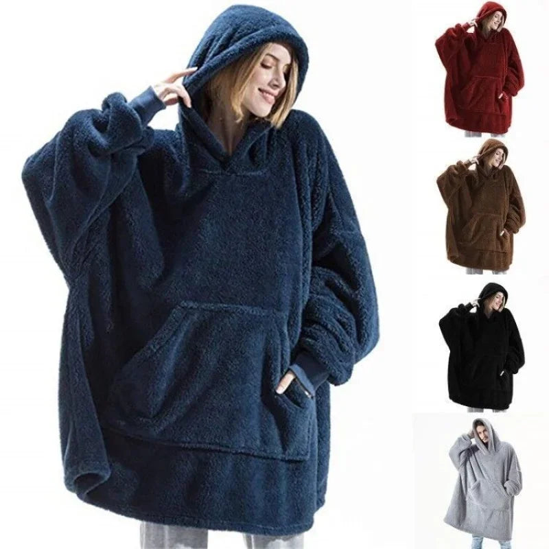 Oversized flanellen dekentrui voor dames en heren – FleeceHaven