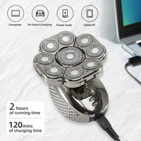 6-in-1 wasserdichter elektrischer Rasierer für Männer mit 9D schwebenden Scherköpfen & Pflegeset – MultiTrim