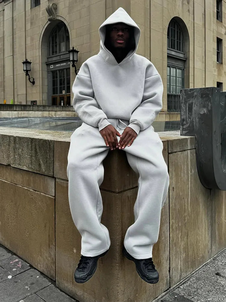 Oversized heren trainingspak met hoodie & joggingbroek - Bastian