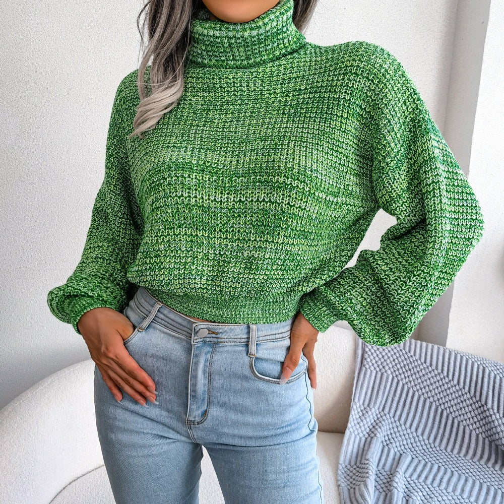 Bequemer gestrickter Rollkragenpullover - Emilia