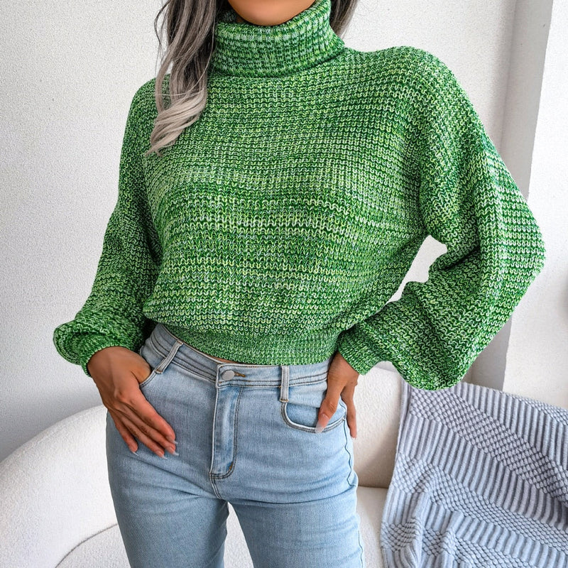 Bequemer gestrickter Rollkragenpullover - Emilia