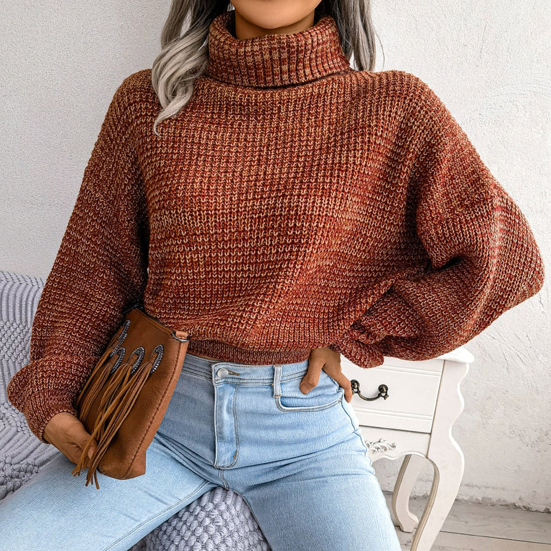 Bequemer gestrickter Rollkragenpullover - Emilia