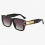 Vintage quadratische Sonnenbrille mit Tropfendetail – Elvoir
