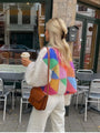 Gestreifte Strickjacke mit offenem Design - Mia