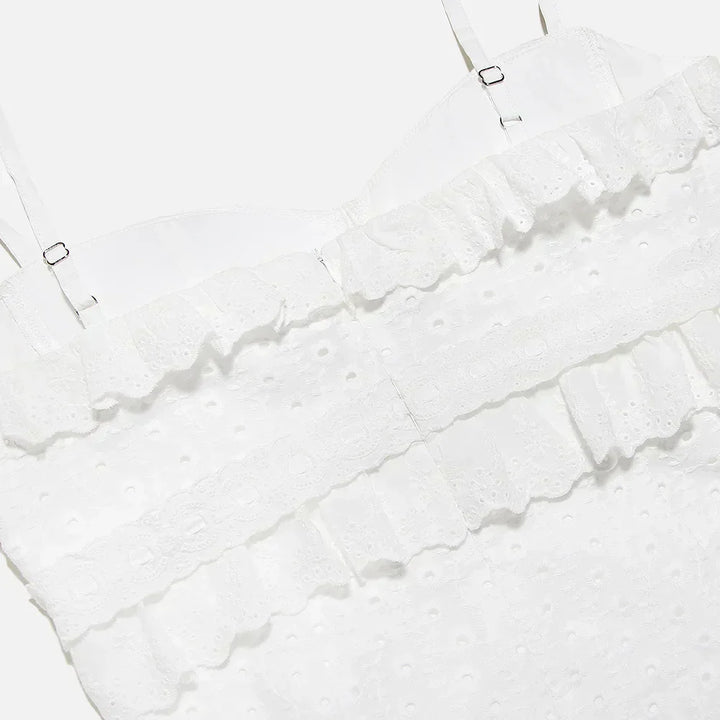 Stijlvolle Witte Geborduurde Maxi Jurk – Alina