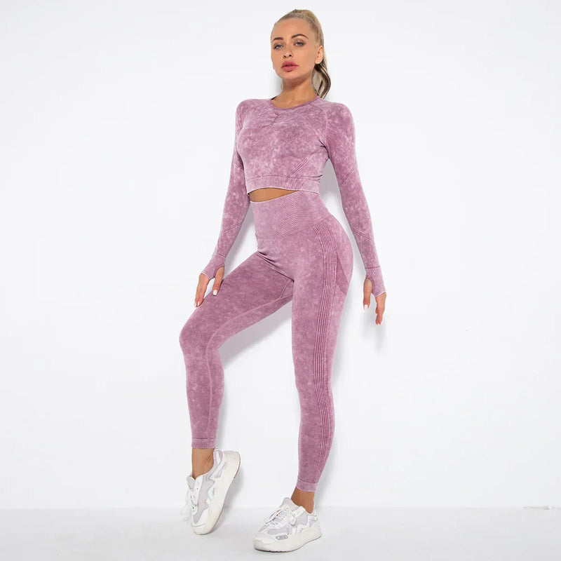 Nahtloses Damen Yoga Set mit Cropped Top - Nova
