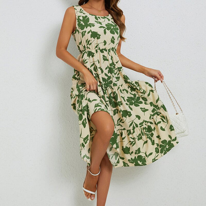 Sommerliches Midi-Kleid mit Blumenmuster – Fenna
