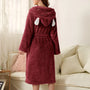 Warmer Flanell-Bademantel mit Kapuze und Hasenohren - BunnyHug