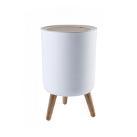 Wooden Tall Waste Bin with Push-on Lid – EcoBin
