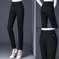 Gerade Damenhose mit elastischem hohem Bund - Sophia