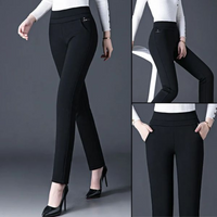 Gerade Damenhose mit elastischem hohem Bund - Sophia