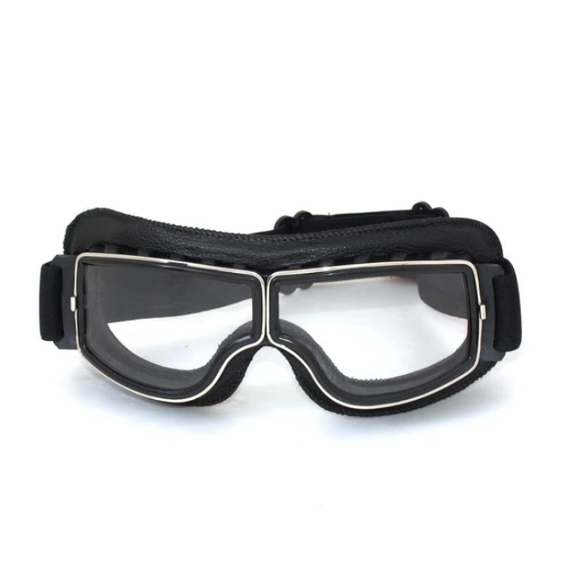 Vintage Leder-Motorradbrille - RiderEdge