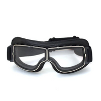 Vintage Leder-Motorradbrille - RiderEdge