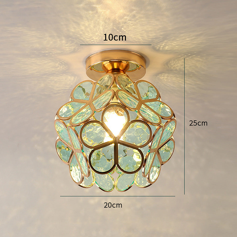 Glas Blumen Deckenleuchte - FloraGlow