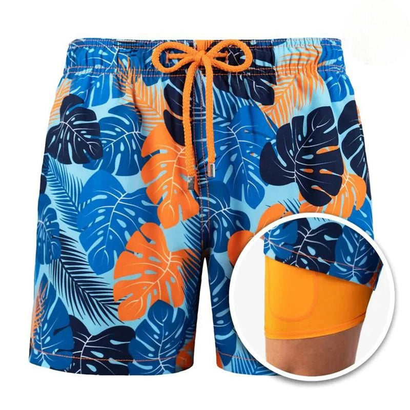 Trendige Herren-Badeshorts mit Print – Julien