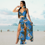 Sommer-Set mit Neckholder-Top und langem Rock mit Schlitz – Naïma