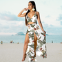 Sommer-Set mit Neckholder-Top und langem Rock mit Schlitz – Naïma