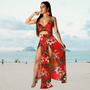 Sommer-Set mit Neckholder-Top und langem Rock mit Schlitz – Naïma