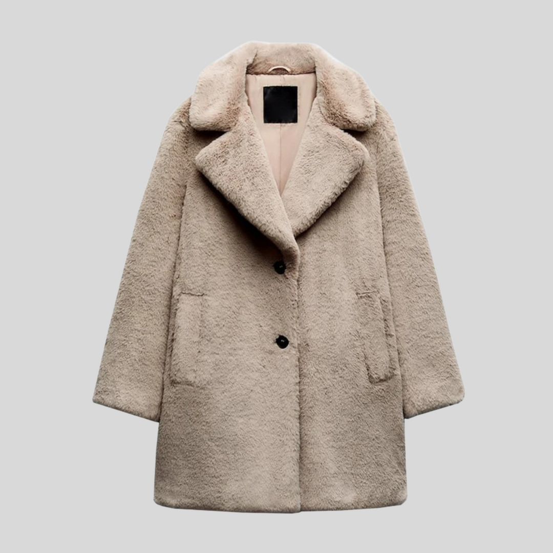 Damen Teddyjacke mit klassischem Schnitt – Maribelle