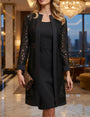 Women's Lace Cardigan Dress Set with Twist Waist 4