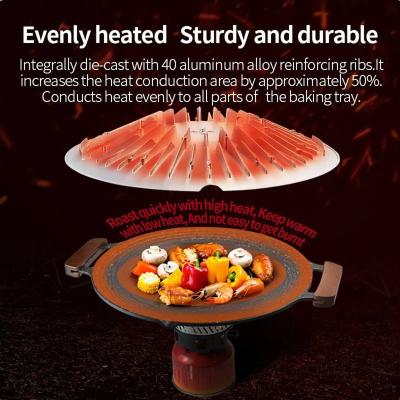 Portable Aluminum Grill Pan with Handles for Camping &amp; BBQ – Arlo