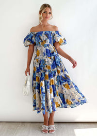 Off-Shoulder Midi Dress – Waist