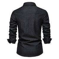 Elastisches Baumwoll-Denimhemd - Logan