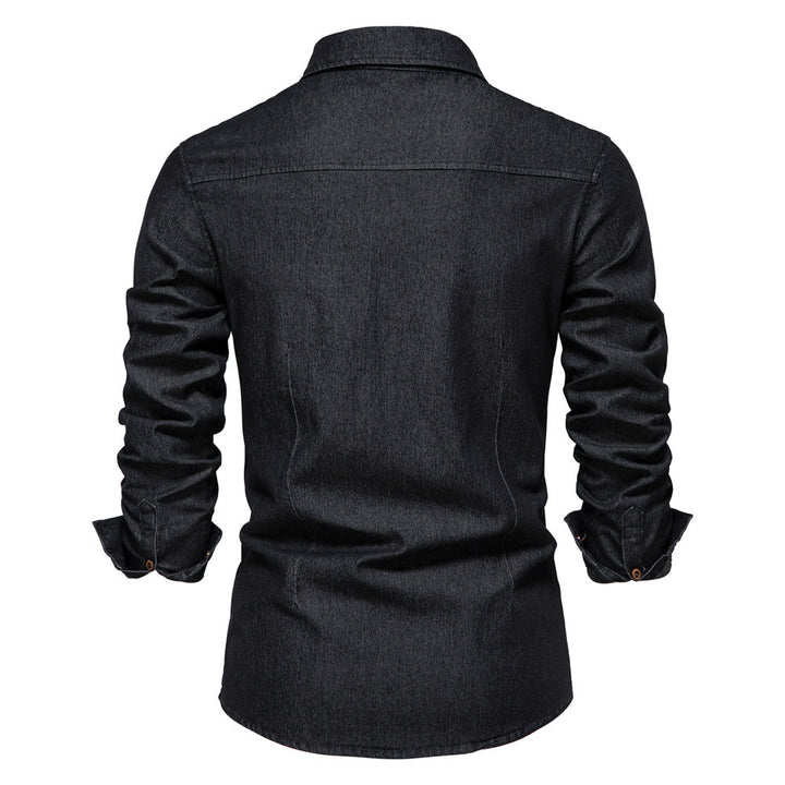 Elastisches Baumwoll-Denimhemd - Logan