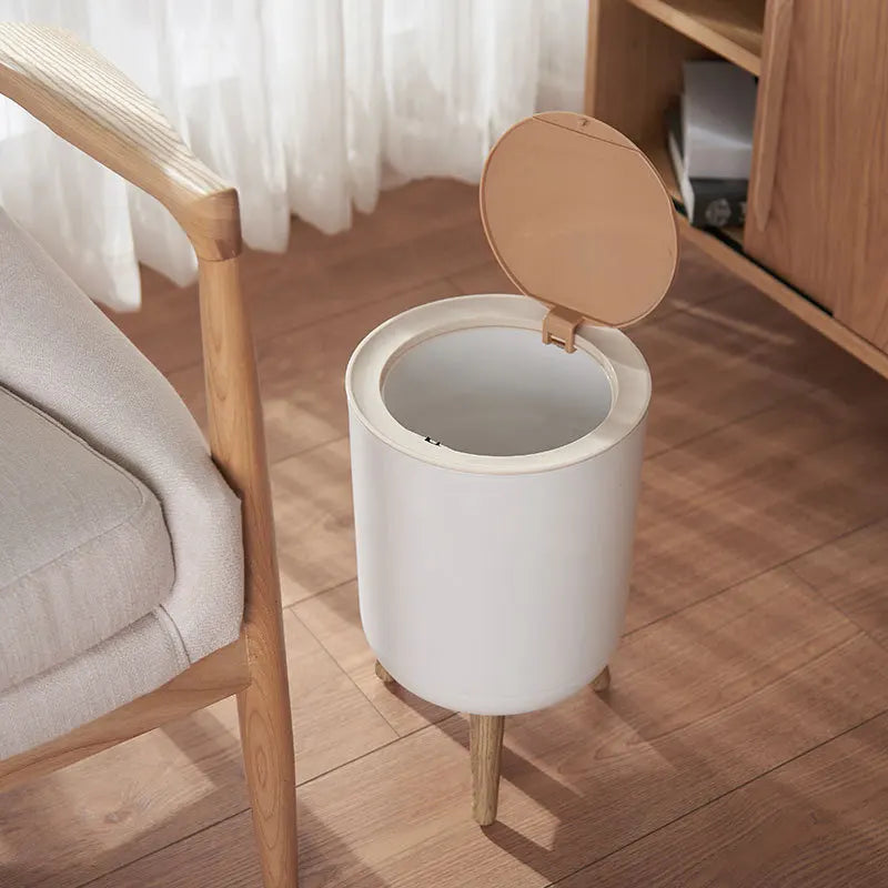 Wooden Tall Waste Bin with Push-on Lid – EcoBin