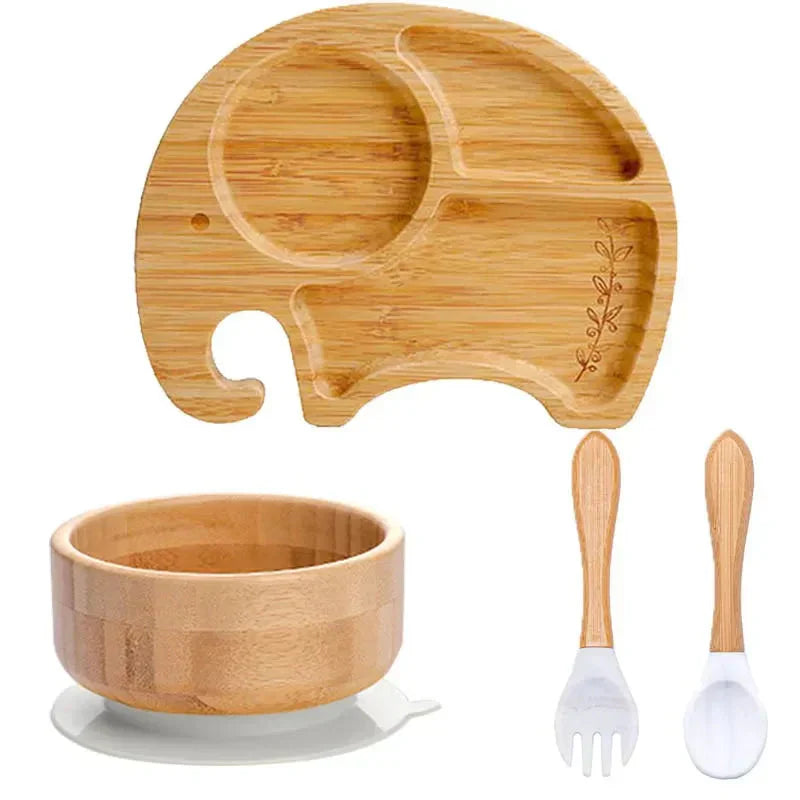 Kindergeschirr-Set mit Saugnapf - EcoFeast