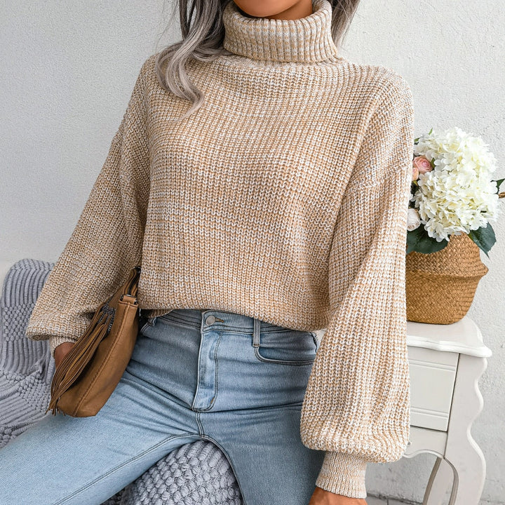 Bequemer gestrickter Rollkragenpullover - Emilia