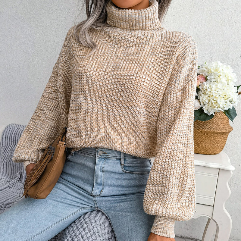 Bequemer gestrickter Rollkragenpullover - Emilia