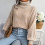 Bequemer gestrickter Rollkragenpullover - Emilia