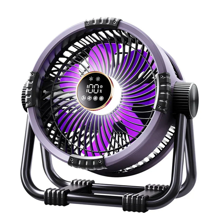 Camping Fan with 20,000mAh Battery, LED Light &amp; Remote Control – WindMate