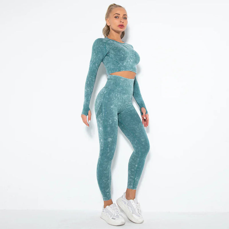 Nahtloses Damen Yoga Set mit Cropped Top - Nova